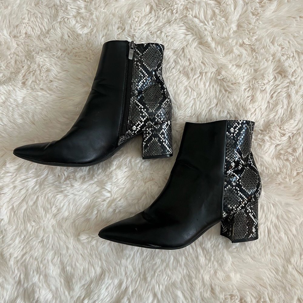 Nine West Snake Print Booties